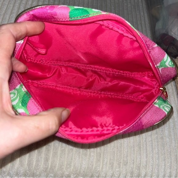 Lilly Pulitzer Estée Lauder pink flower floral cosmetic makeup bag pouch… - Picture 5 of 5